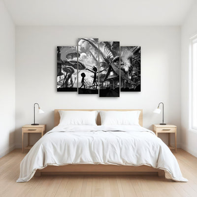 AUTO-MOCKUP ROOM | Mushroom World Rick and Morty Grayscale