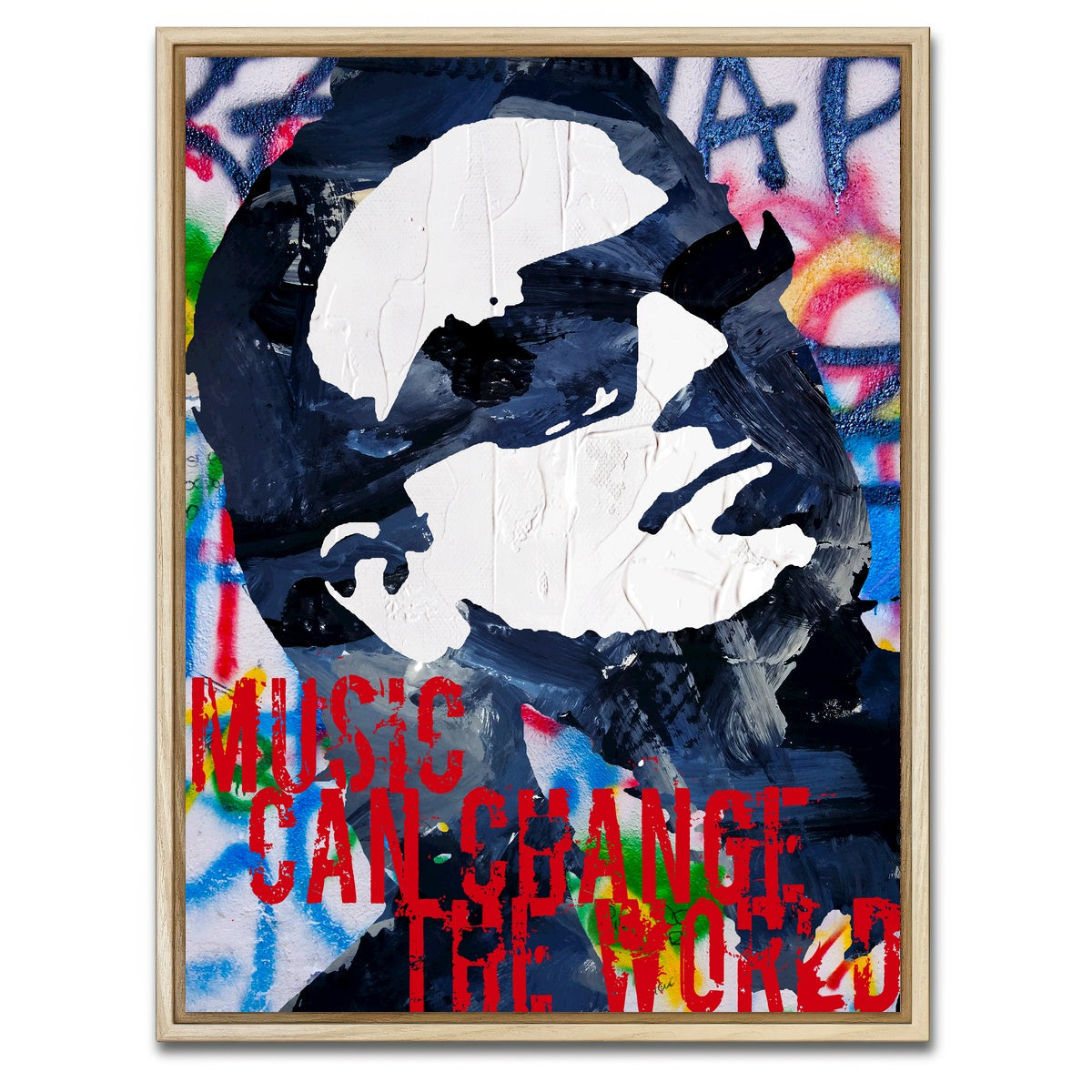 AUTO-MOCKUP WHITE | Music Can | 1 Piece | Natural Framed Canvas | group=3x4