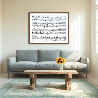 AUTO-MOCKUP ROOM | Music Notes Wall Art
