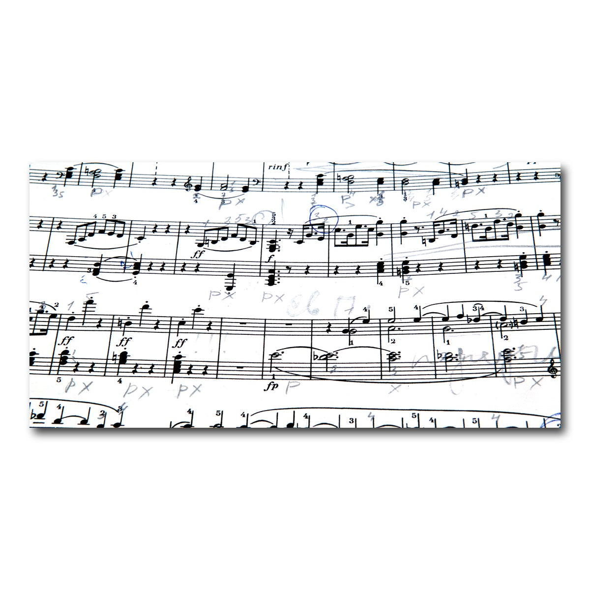 AUTO-MOCKUP WHITE | Music Notes | 1 Piece | Gallery Wrap Canvas | group=2x1