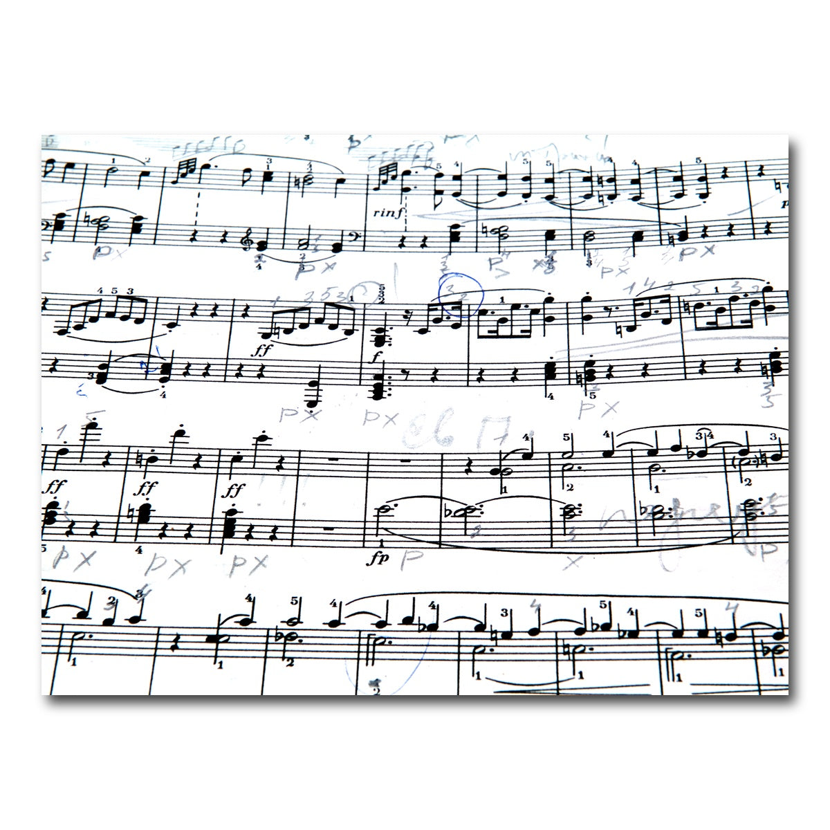 AUTO-MOCKUP WHITE | Music Notes | 1 Piece | Gallery Wrap Canvas | group=4x3