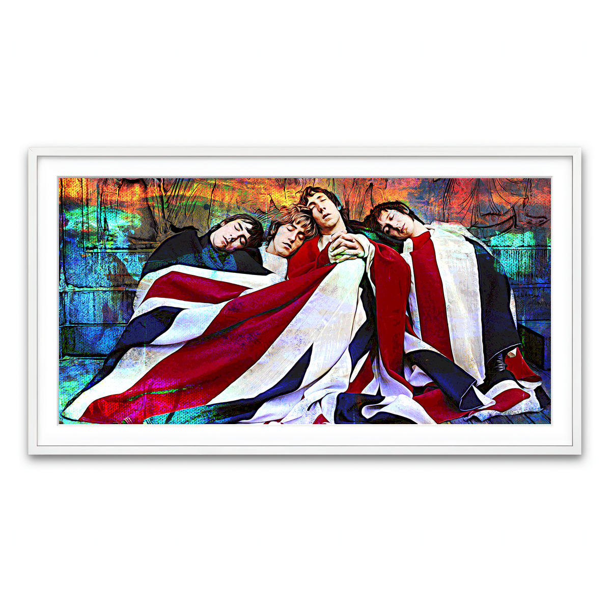 Framed Print 2x1 White