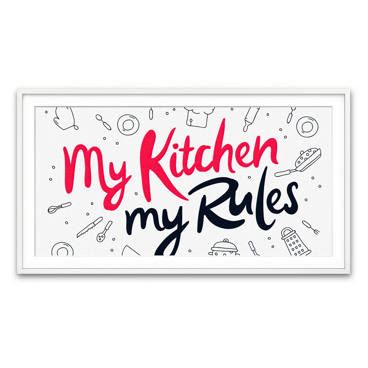 Framed Print 2x1 White