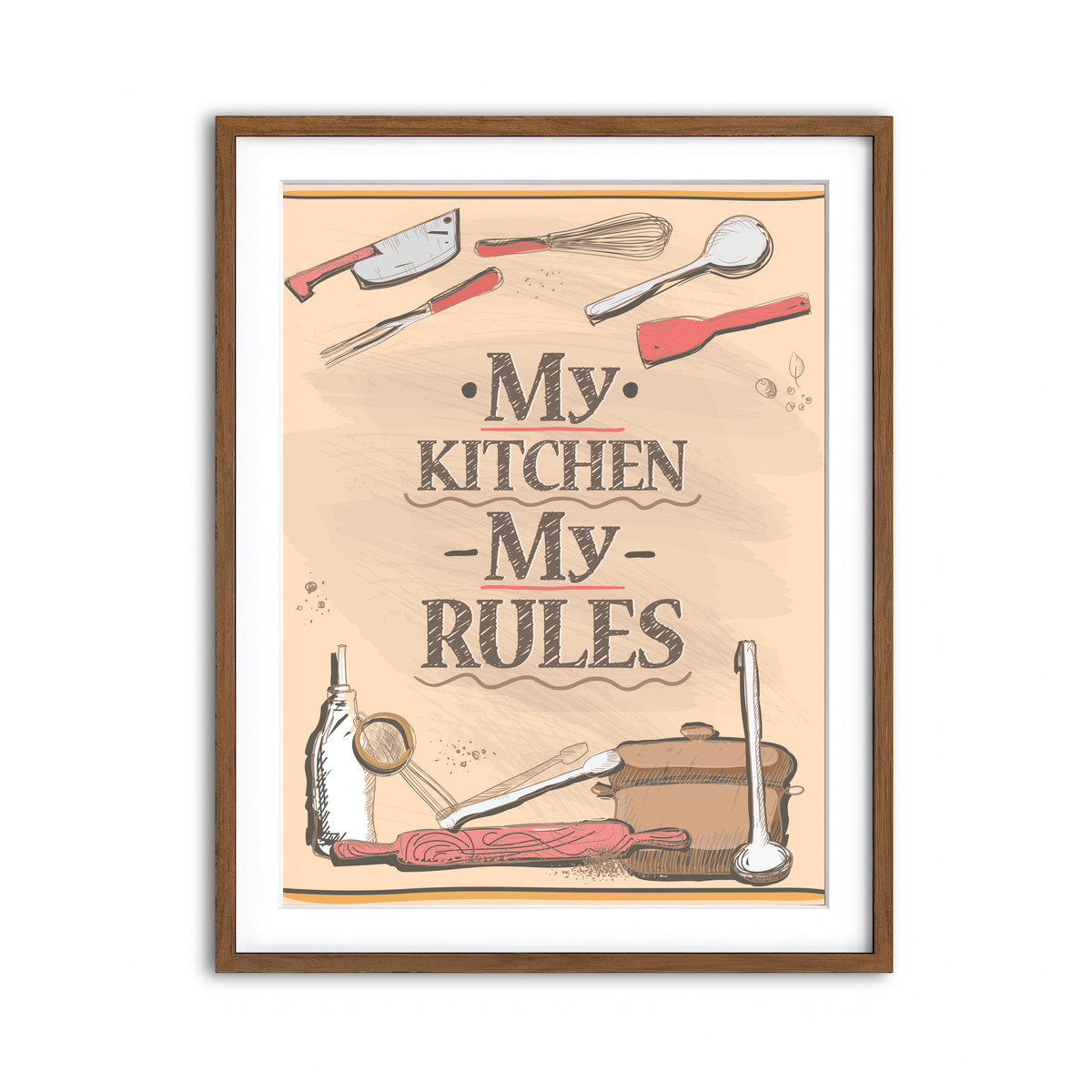 Framed Print 3x4 Walnut