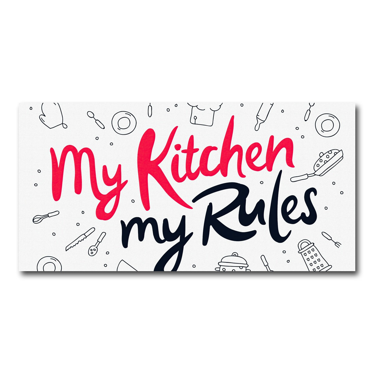 AUTO-MOCKUP WHITE | My Kitchen, My Rules | 1 Piece | Gallery Wrap Canvas | group=2x1