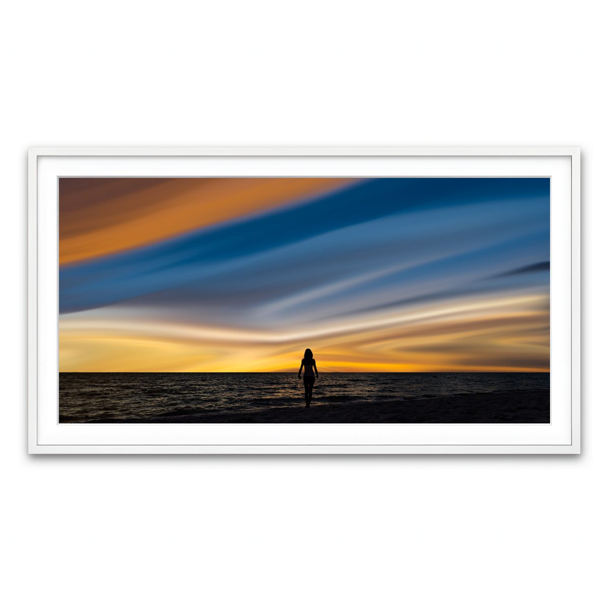 Framed Print 2x1 White