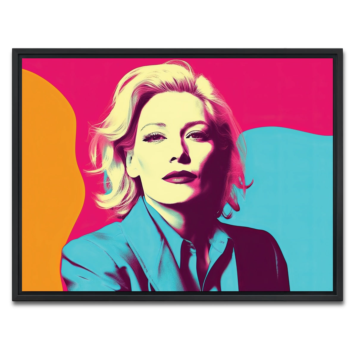 AUTO-MOCKUP WHITE | Mysterious Cate Blanchett | 1 Piece | Black Framed Canvas | group=4x3