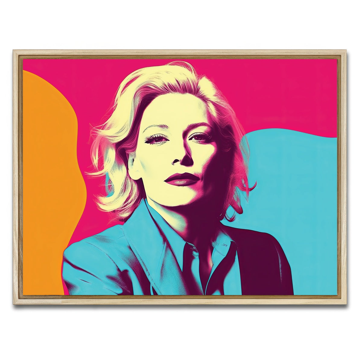 AUTO-MOCKUP WHITE | Mysterious Cate Blanchett | 1 Piece | Natural Framed Canvas | group=4x3