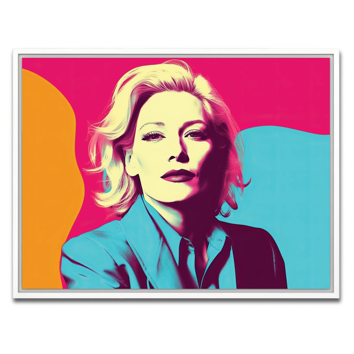 AUTO-MOCKUP WHITE | Mysterious Cate Blanchett | 1 Piece | White Framed Canvas | group=4x3