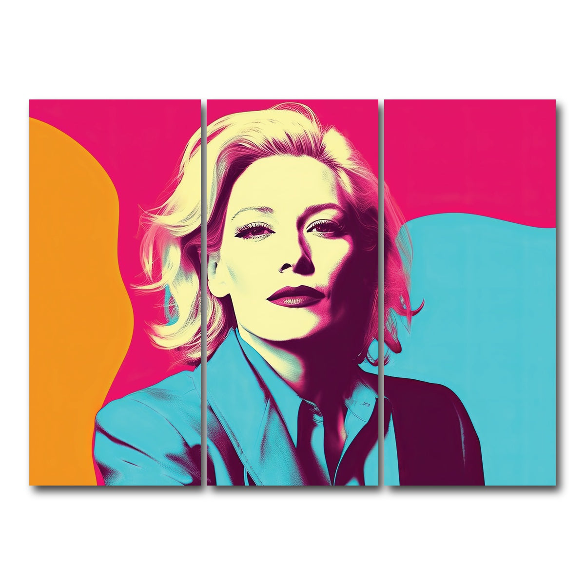 AUTO-MOCKUP WHITE | Mysterious Cate Blanchett | 3 Piece | Gallery Wrap Canvas | group=8x18