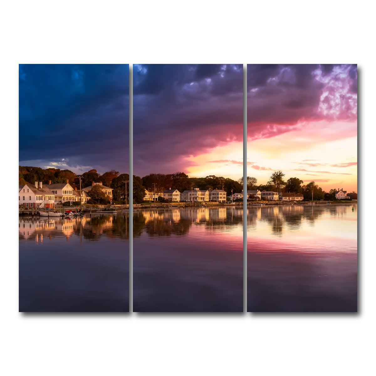 AUTO-MOCKUP WHITE | Mystic River | 3 Piece | Gallery Wrap Canvas | group=8x18