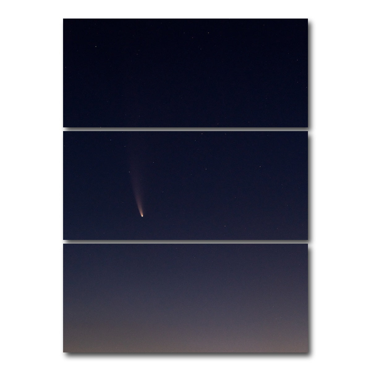 AUTO-MOCKUP WHITE | NEOWISE ISOLATED | 3 Piece | Gallery Wrap Canvas | group=8x18_stacked