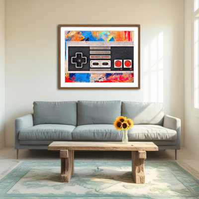 AUTO-MOCKUP ROOM | NES Controller Wall Art