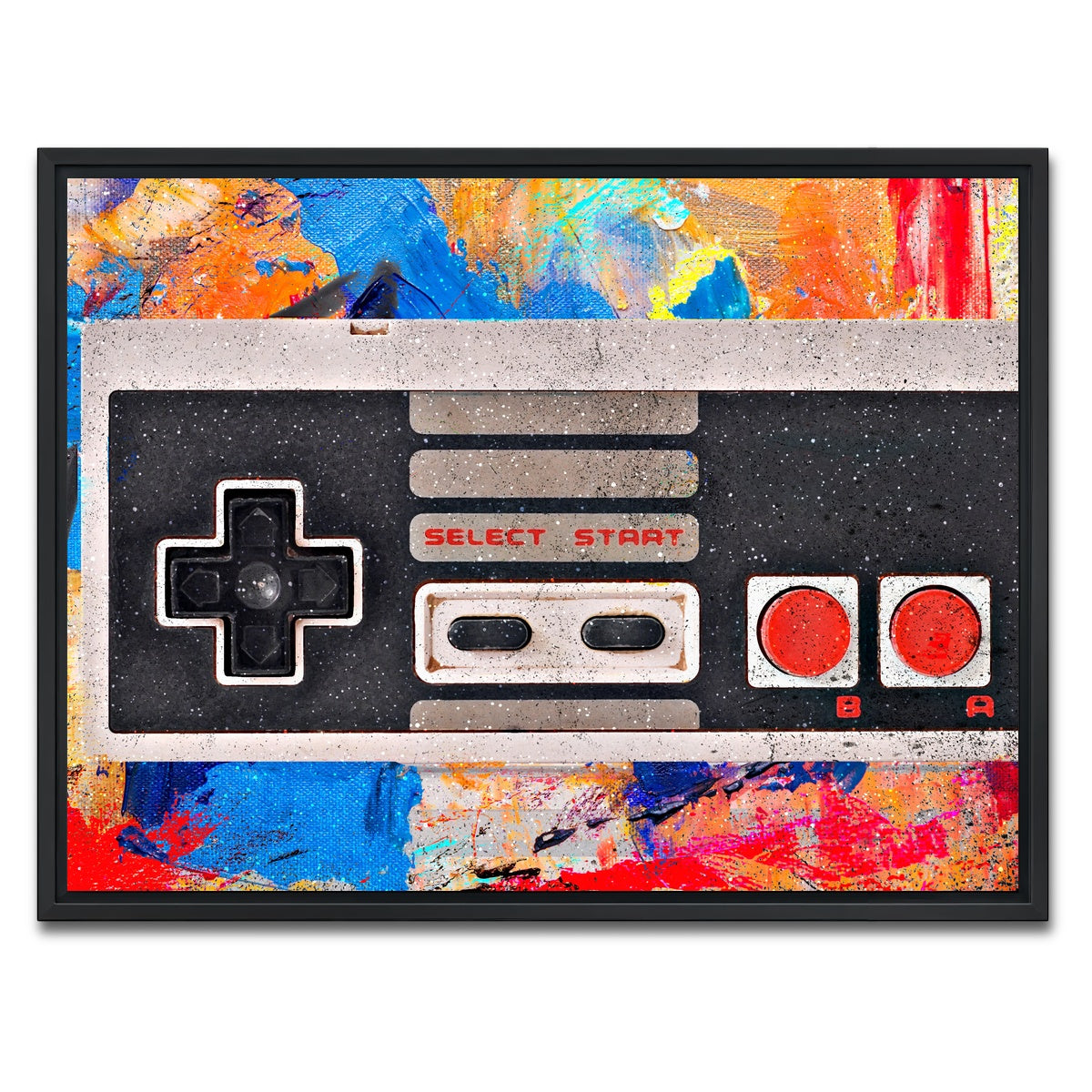 AUTO-MOCKUP WHITE | NES Controller | 1 Piece | Black Framed Canvas | group=4x3