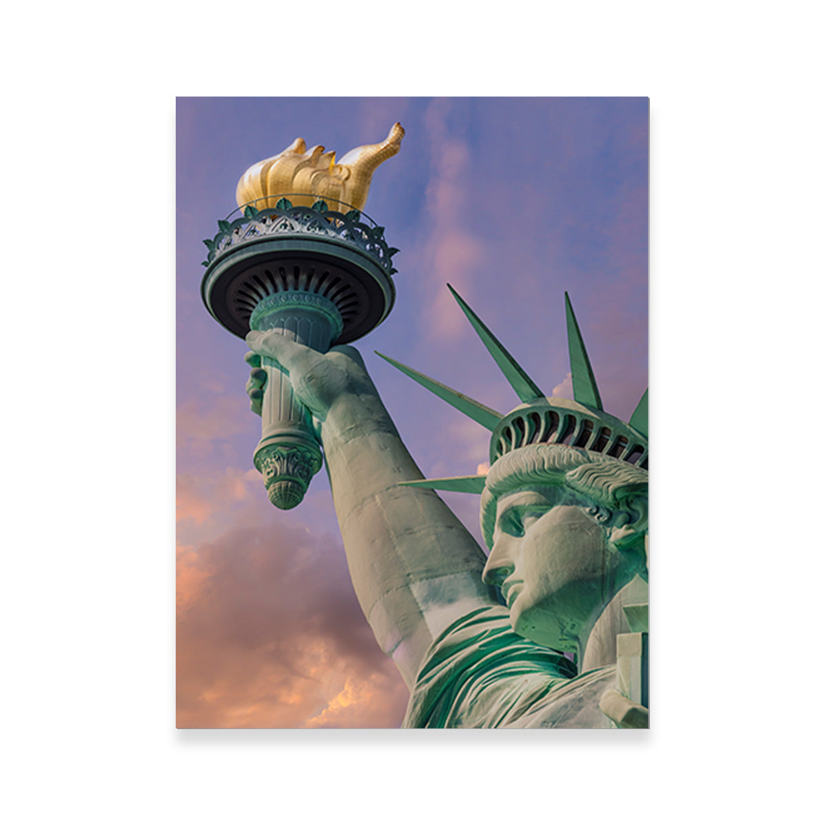 NEW YORK CITY Statue of Liberty at Sunset Wall Art