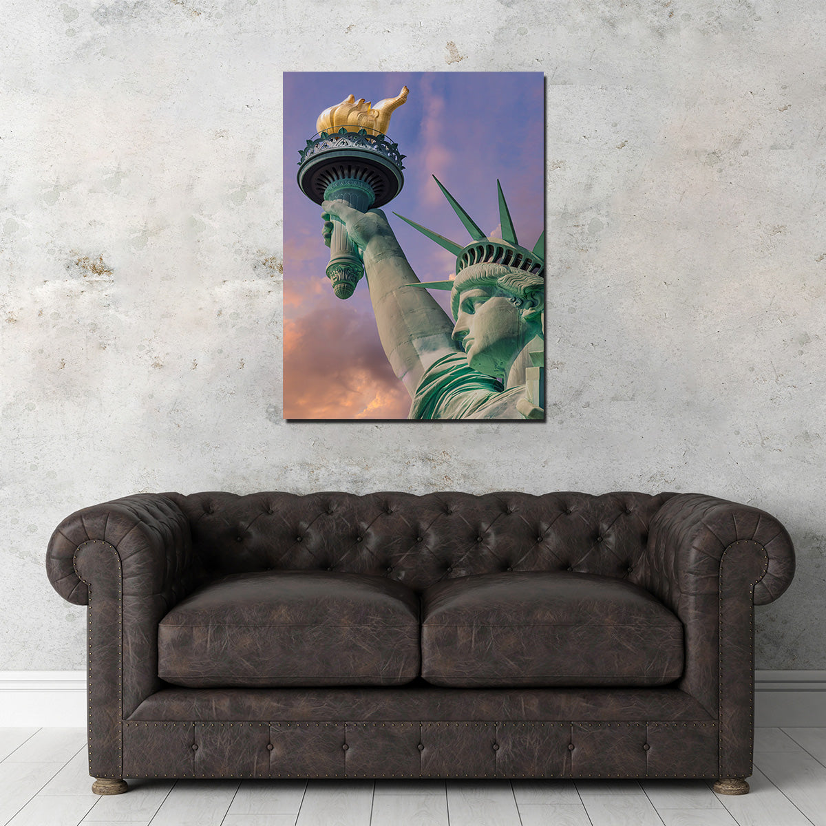 NEW YORK CITY Statue of Liberty at Sunset Wall Art
