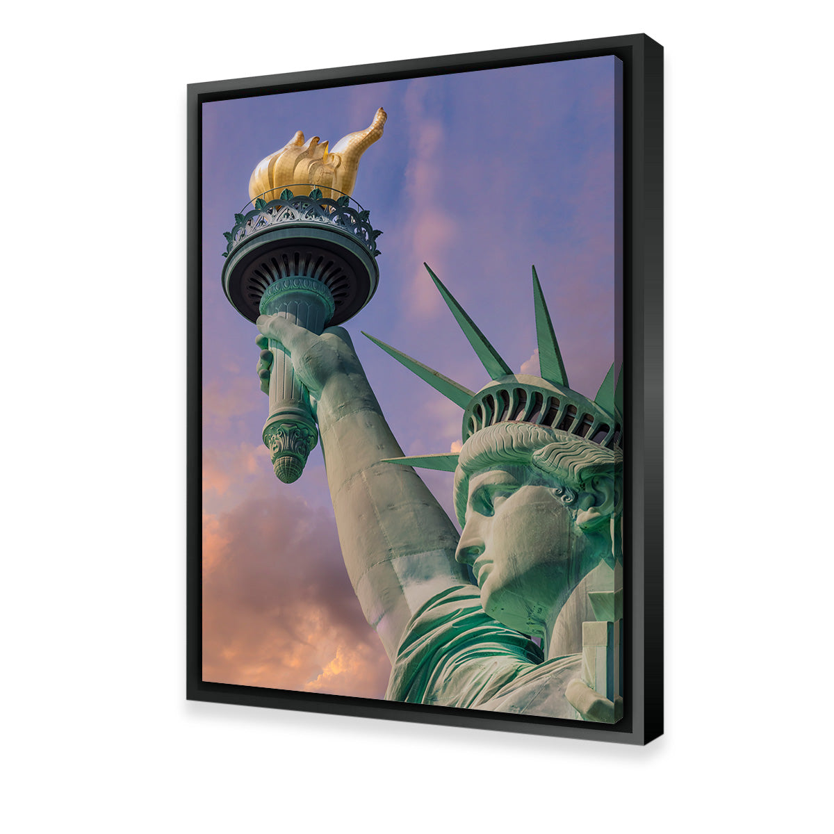 NEW YORK CITY Statue of Liberty at Sunset Wall Art