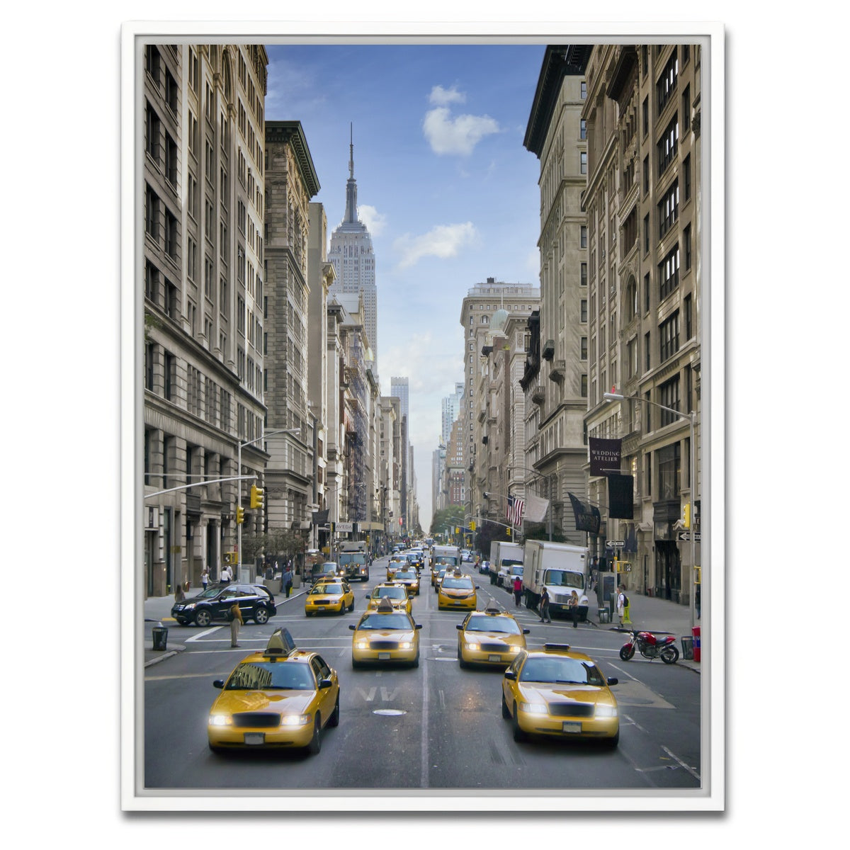 AUTO-MOCKUP WHITE | NEW YORK CITY 5th Avenue | 1 Piece | White Framed Canvas | group=3x4