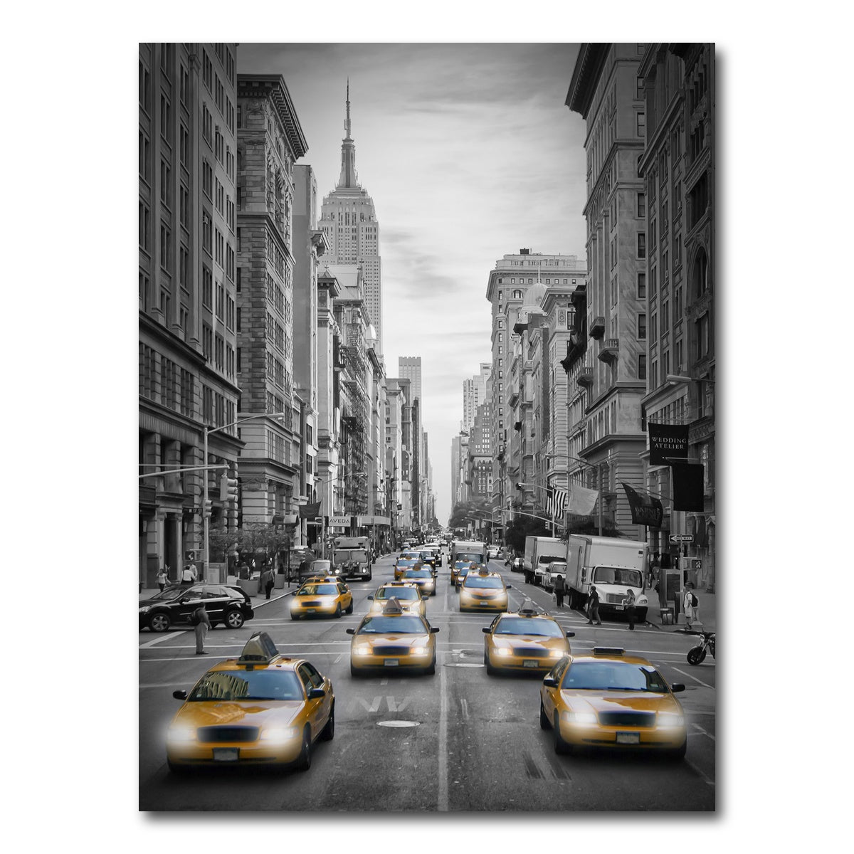 AUTO-MOCKUP WHITE | NEW YORK CITY Fifth Avenue Traffic Colorkey | 1 Piece | Gallery Wrap Canvas | group=3x4