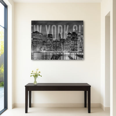 AUTO-MOCKUP ROOM | NEW YORK CITY Skyline - Monochrome