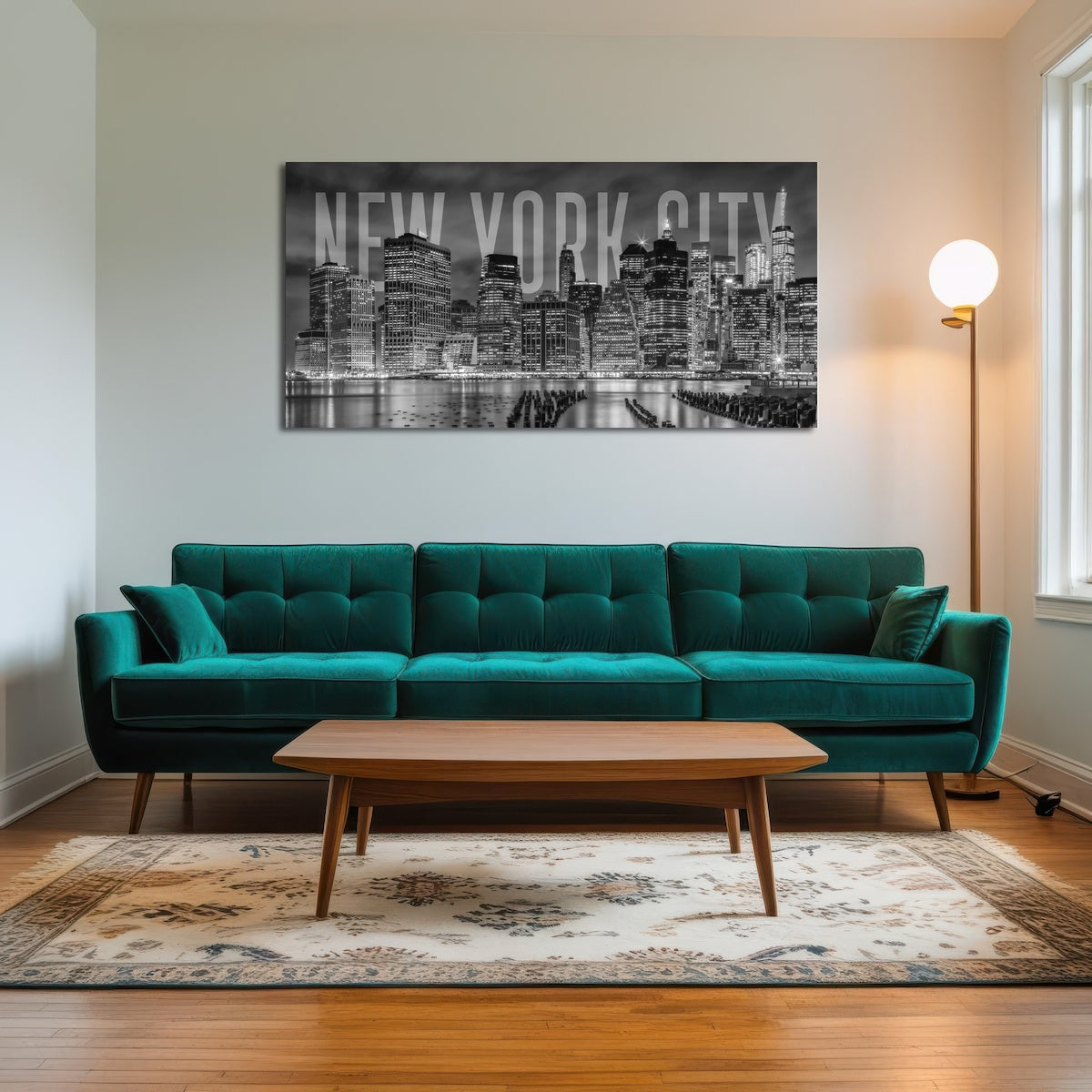 AUTO-MOCKUP ROOM | NEW YORK CITY Skyline - Monochrome