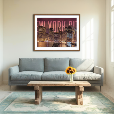 AUTO-MOCKUP ROOM | New York City Skyline - Panorama Wall Art