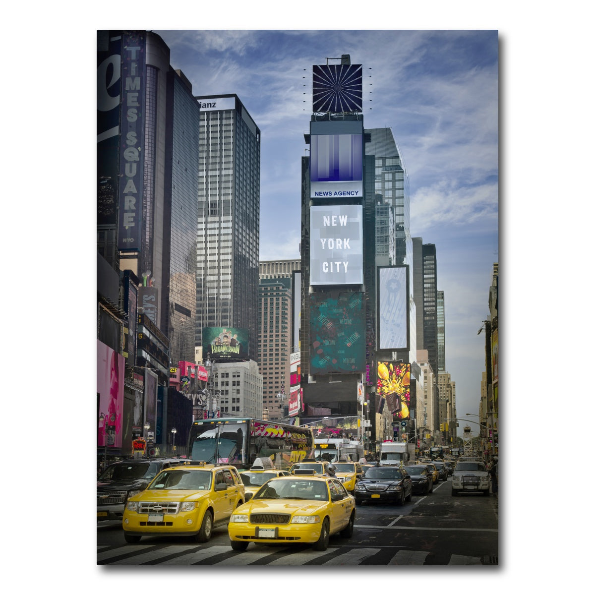 AUTO-MOCKUP WHITE | NEW YORK CITY Times Square | 1 Piece | Gallery Wrap Canvas | group=3x4