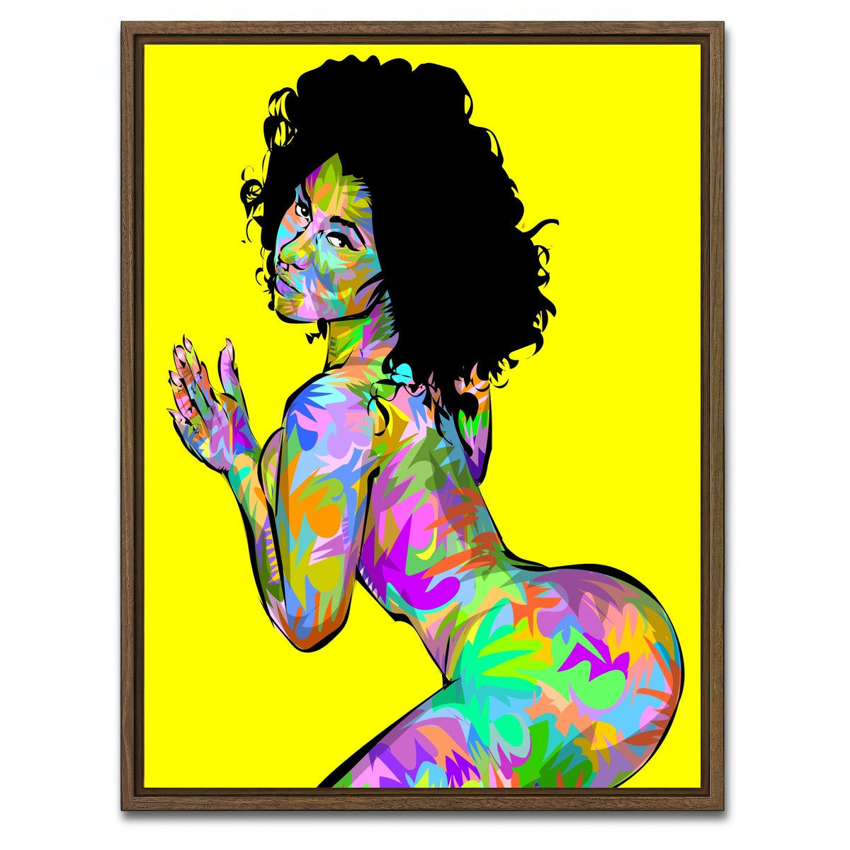 AUTO-MOCKUP WHITE | NICKI MINAJ | 1 Piece | Walnut Framed Canvas | group=3x4