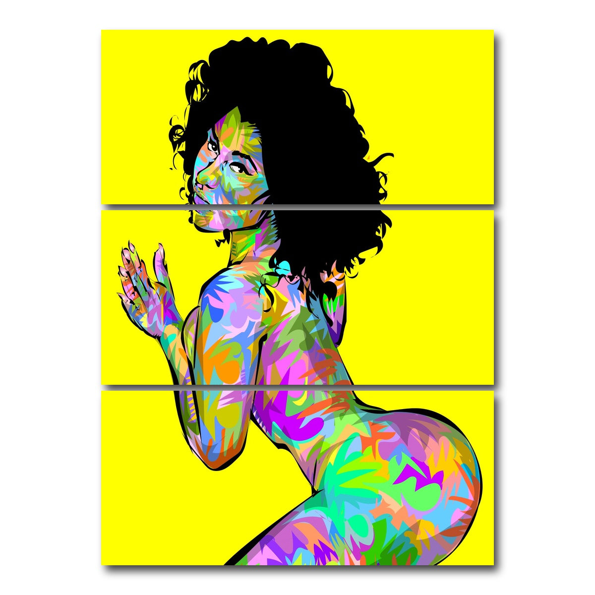 AUTO-MOCKUP WHITE | NICKI MINAJ | 3 Piece | Gallery Wrap Canvas | group=8x18_stacked