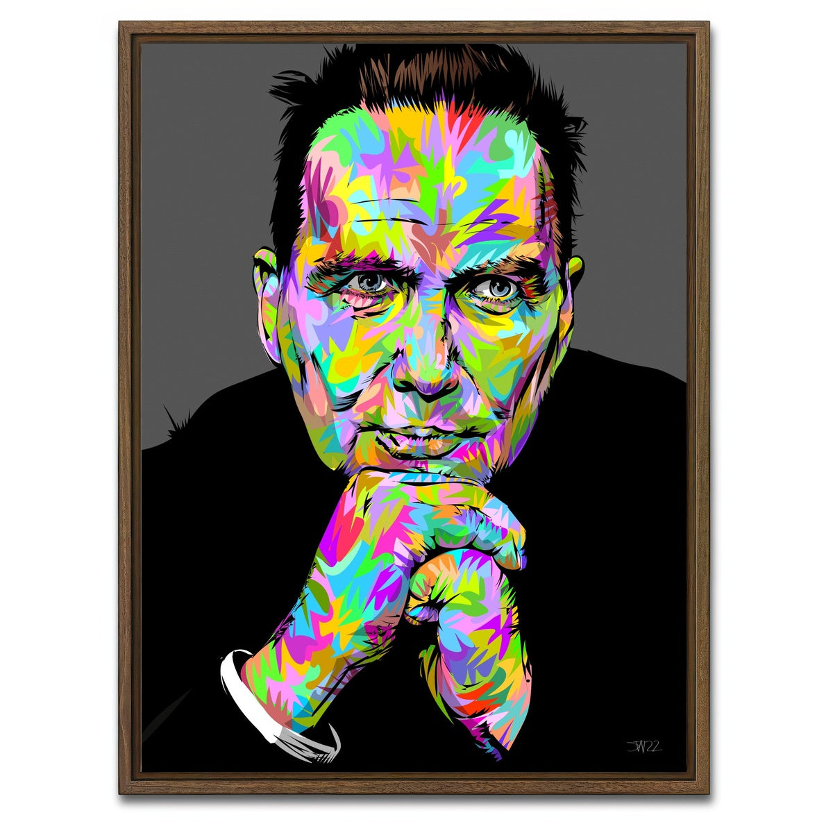 AUTO-MOCKUP WHITE | NORM RIP | 1 Piece | Walnut Framed Canvas | group=3x4