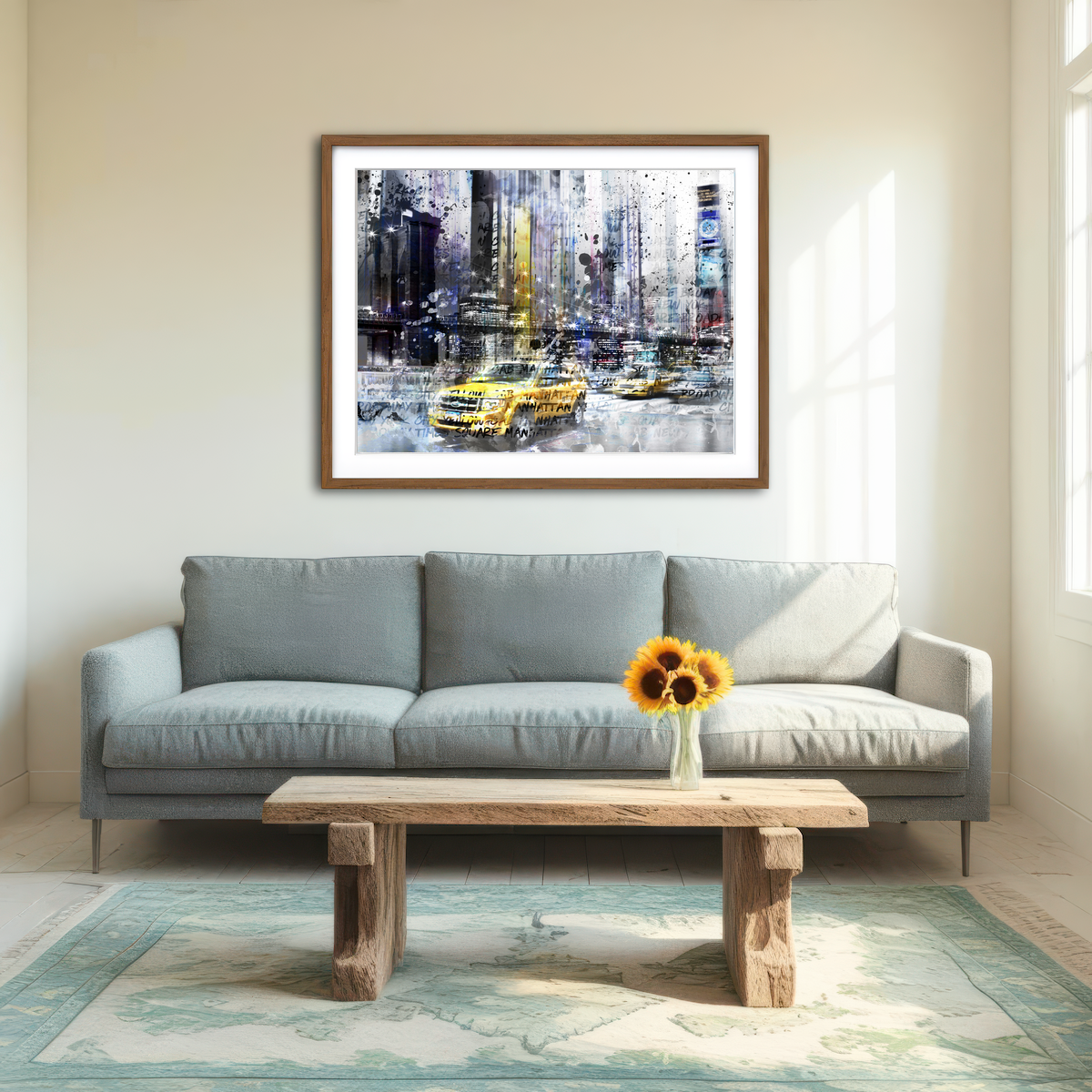 AUTO-MOCKUP ROOM | NYC Collage Wall Art