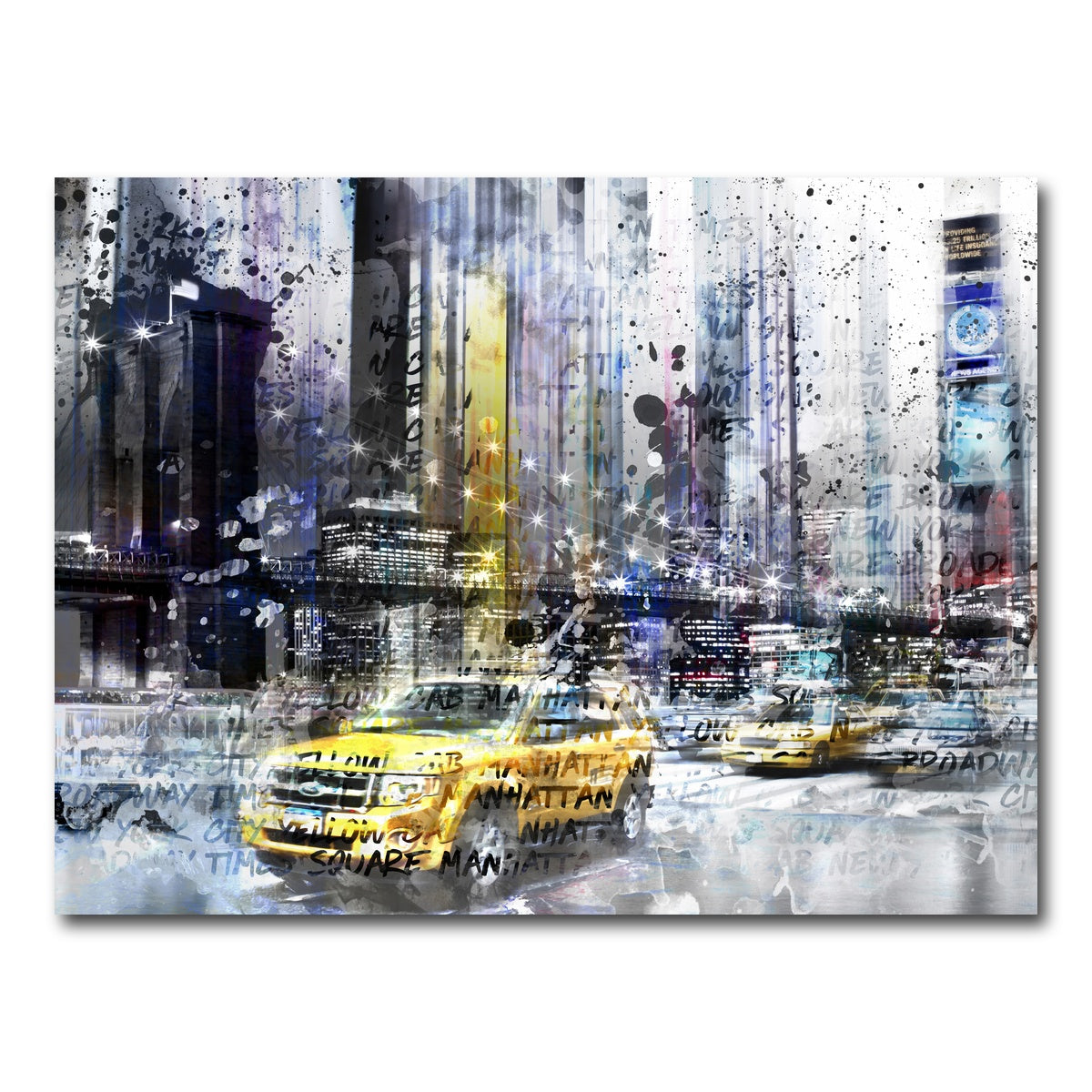 AUTO-MOCKUP WHITE | NYC Collage | 1 Piece | Gallery Wrap Canvas | group=4x3