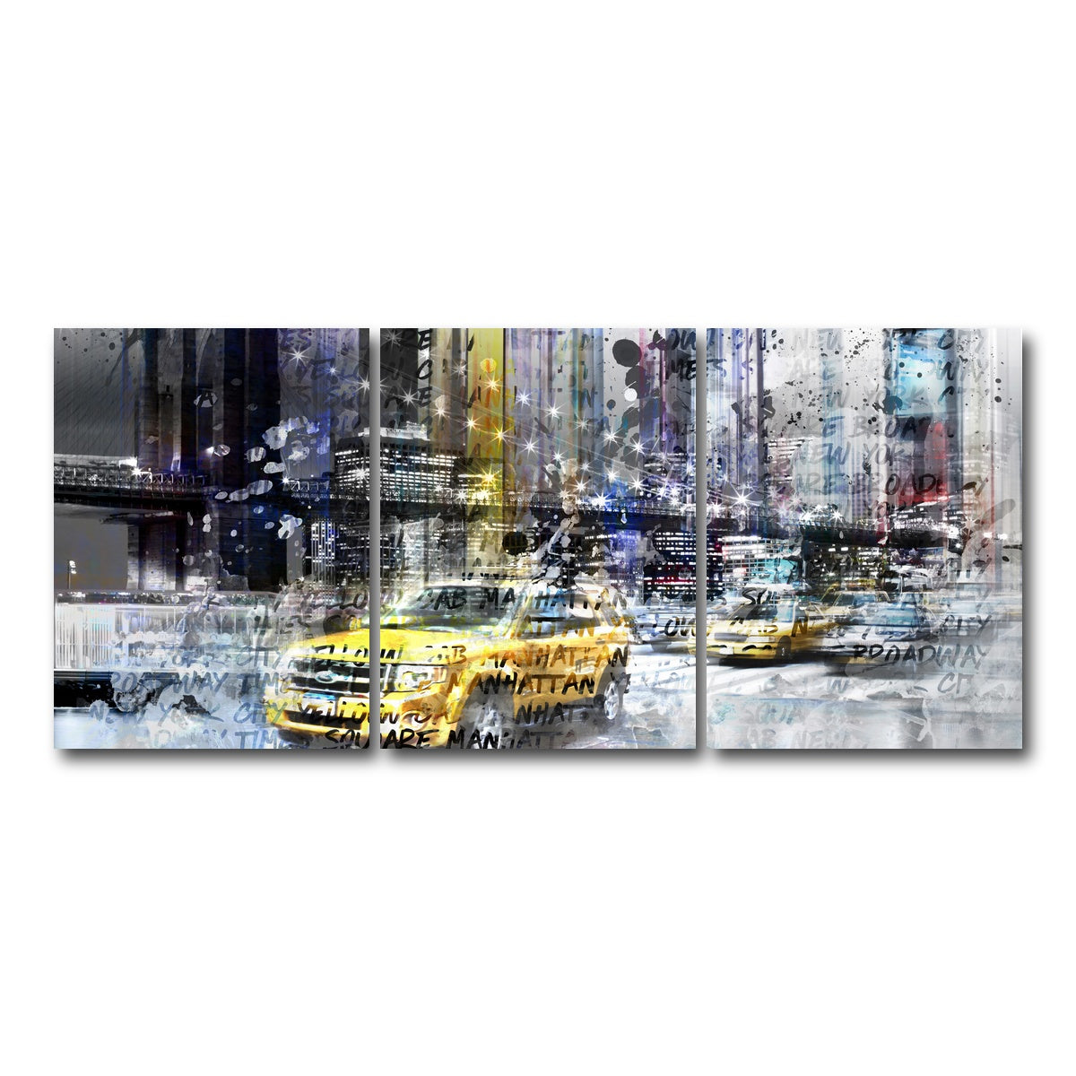 AUTO-MOCKUP WHITE | NYC Collage | 3 Piece | Gallery Wrap Canvas | group=18x24