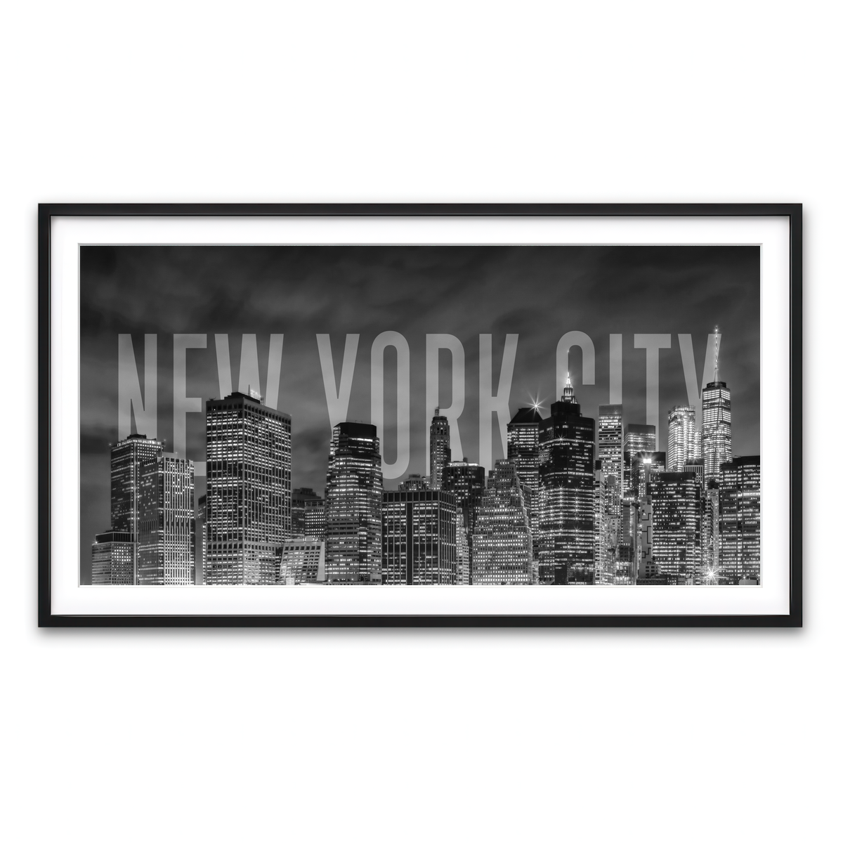 Framed Print 2x1 Black