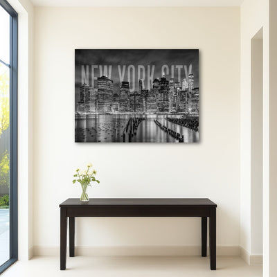 AUTO-MOCKUP ROOM | NYC Letters - Black & White