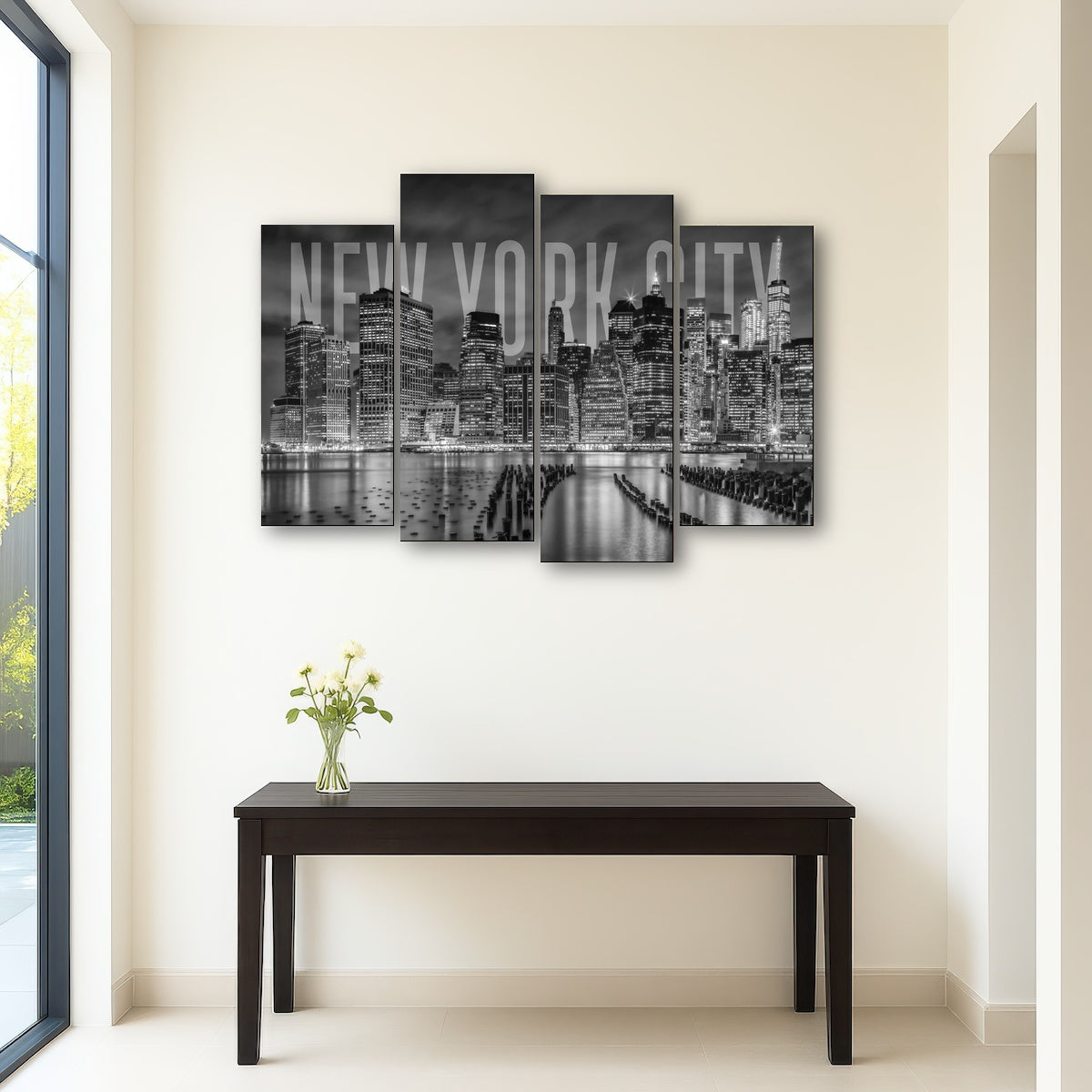 AUTO-MOCKUP ROOM | NYC Letters - Black & White