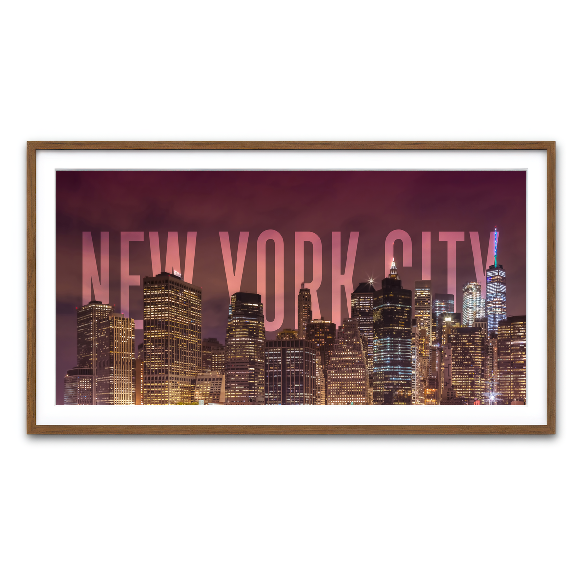 Framed Print 2x1 Walnut