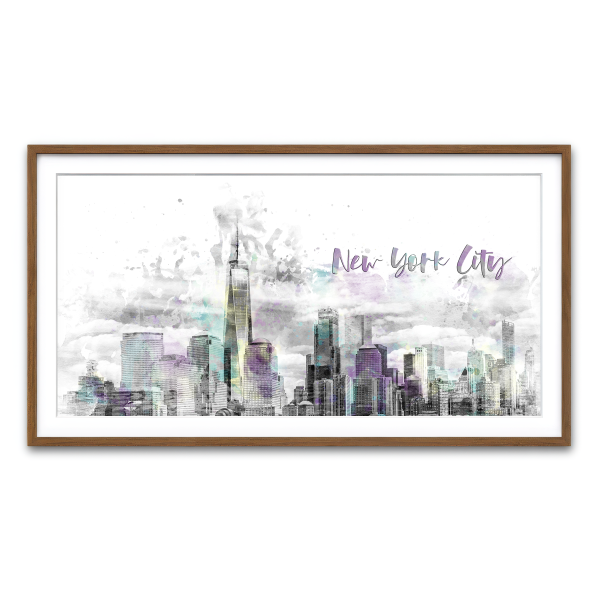 Framed Print 2x1 Walnut