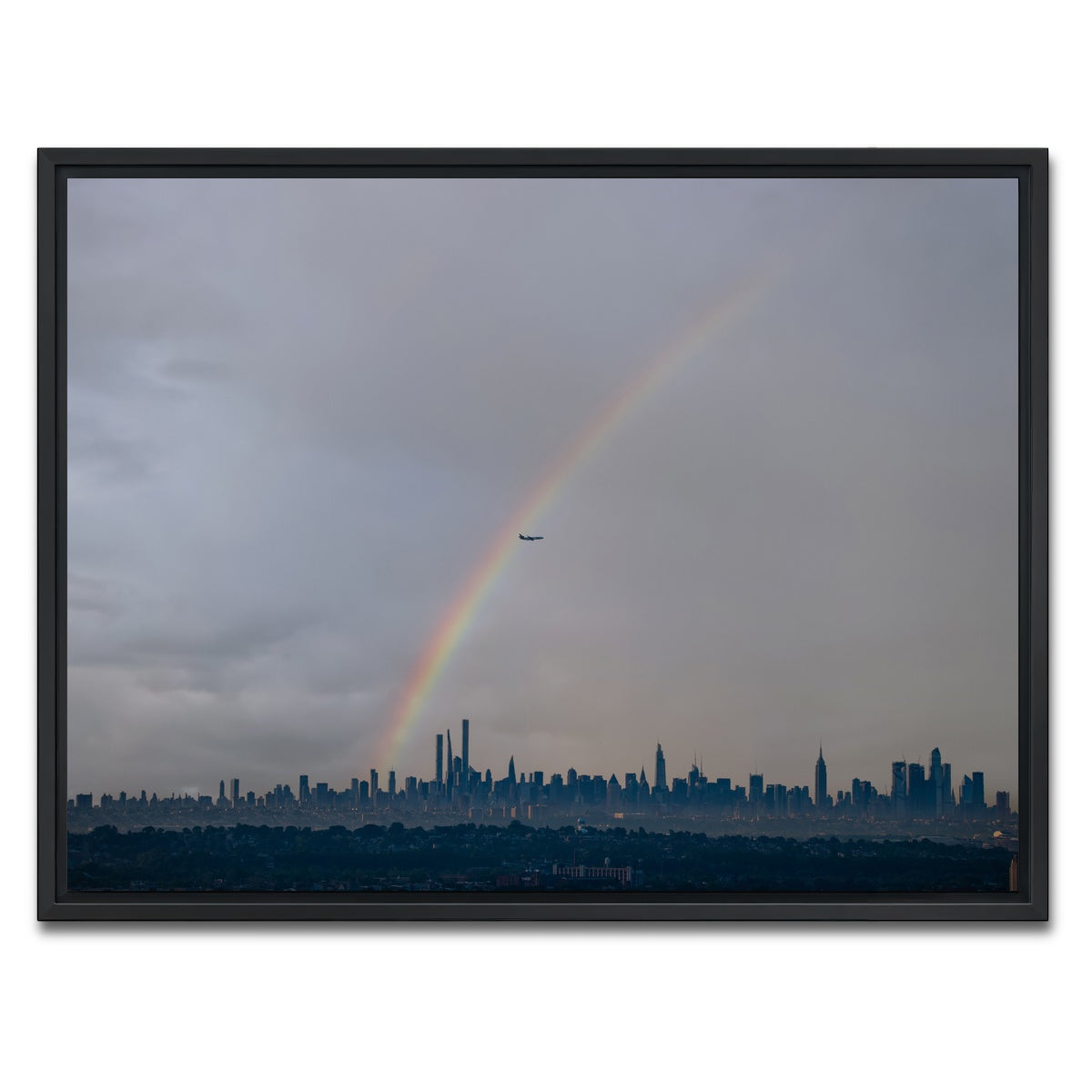 AUTO-MOCKUP WHITE | NYC Rainbow 2 | 1 Piece | Black Framed Canvas | group=4x3