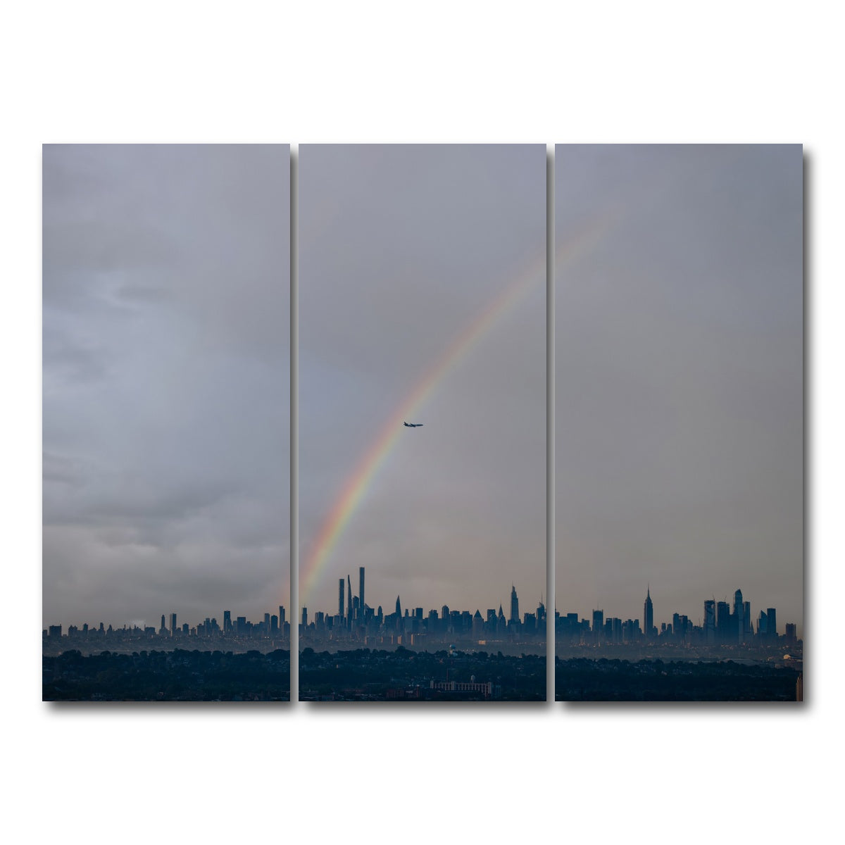 AUTO-MOCKUP WHITE | NYC Rainbow 2 | 3 Piece | Gallery Wrap Canvas | group=8x18
