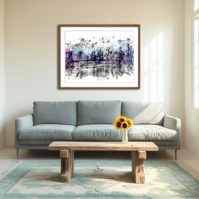 AUTO-MOCKUP ROOM | NYC Skyline Splashes Wall Art