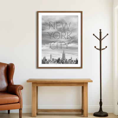 AUTO-MOCKUP ROOM | NYC Text & Skyline Wall Art