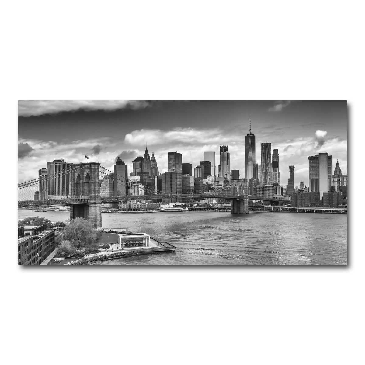 AUTO-MOCKUP WHITE | NYC View from Manhattan Bridge | 1 Piece | Gallery Wrap Canvas | group=2x1