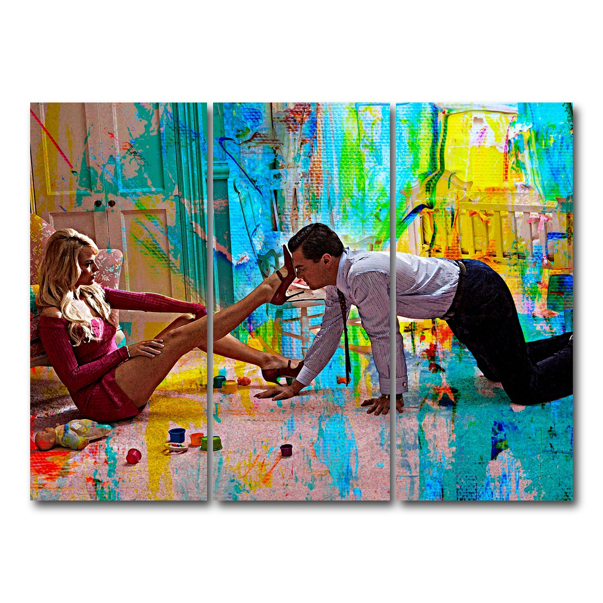 AUTO-MOCKUP WHITE | Naomi Says No | 3 Piece | Gallery Wrap Canvas | group=8x18