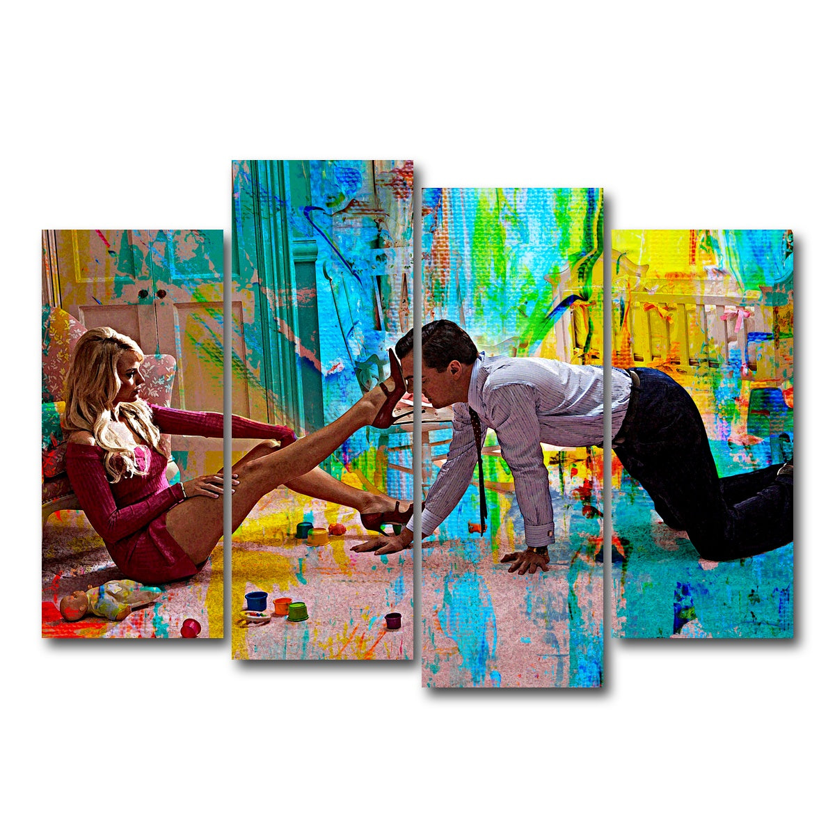 AUTO-MOCKUP WHITE | Naomi Says No | 4 Piece | Gallery Wrap Canvas | group=4_normal