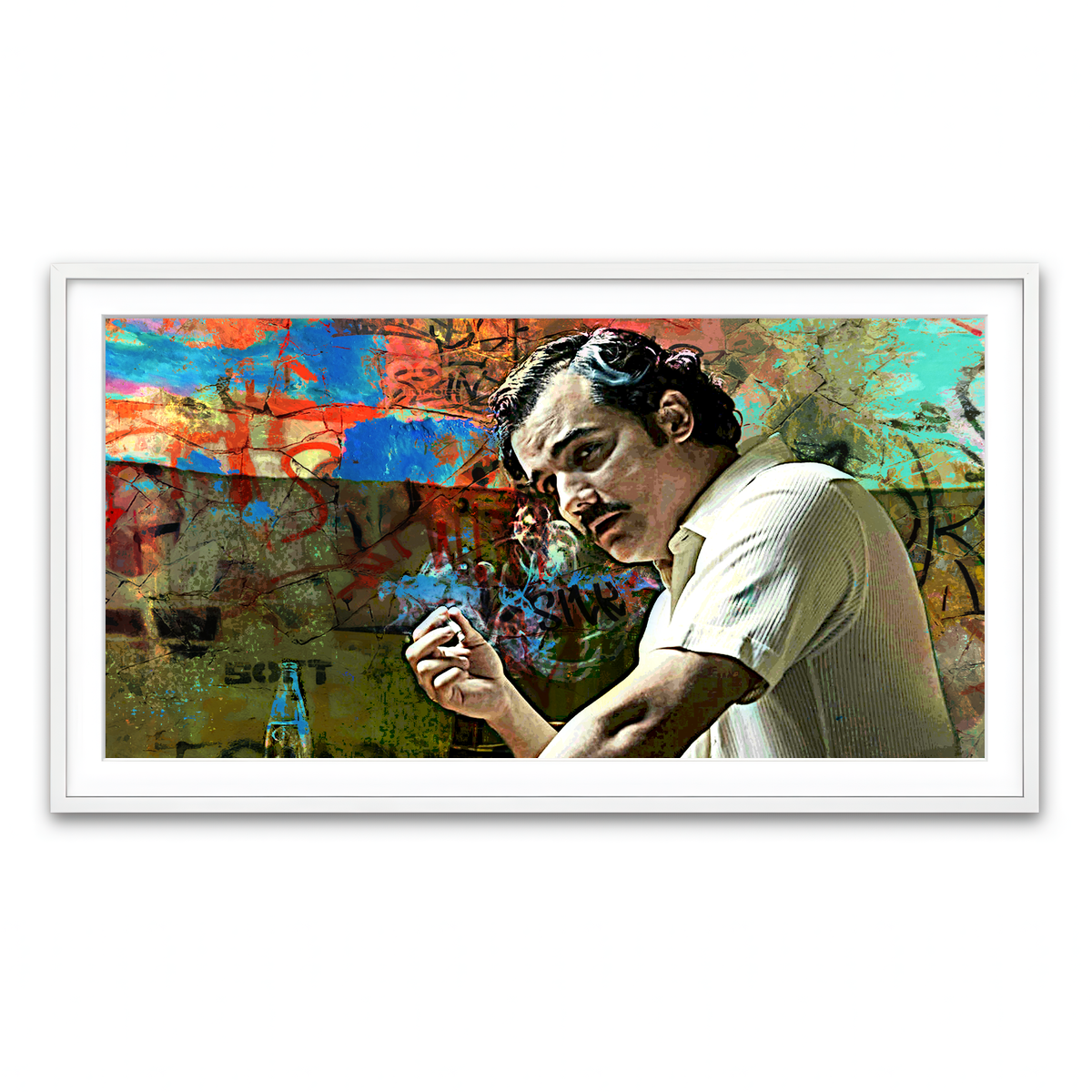 Framed Print 2x1 White