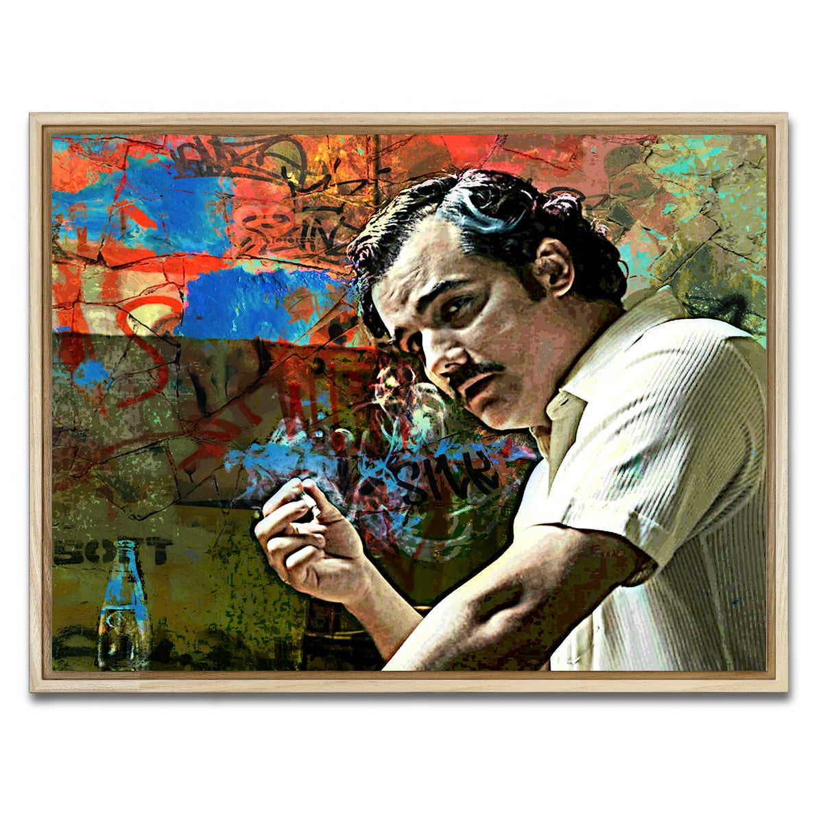 AUTO-MOCKUP WHITE | Narcos Escobar | 1 Piece | Natural Framed Canvas | group=4x3