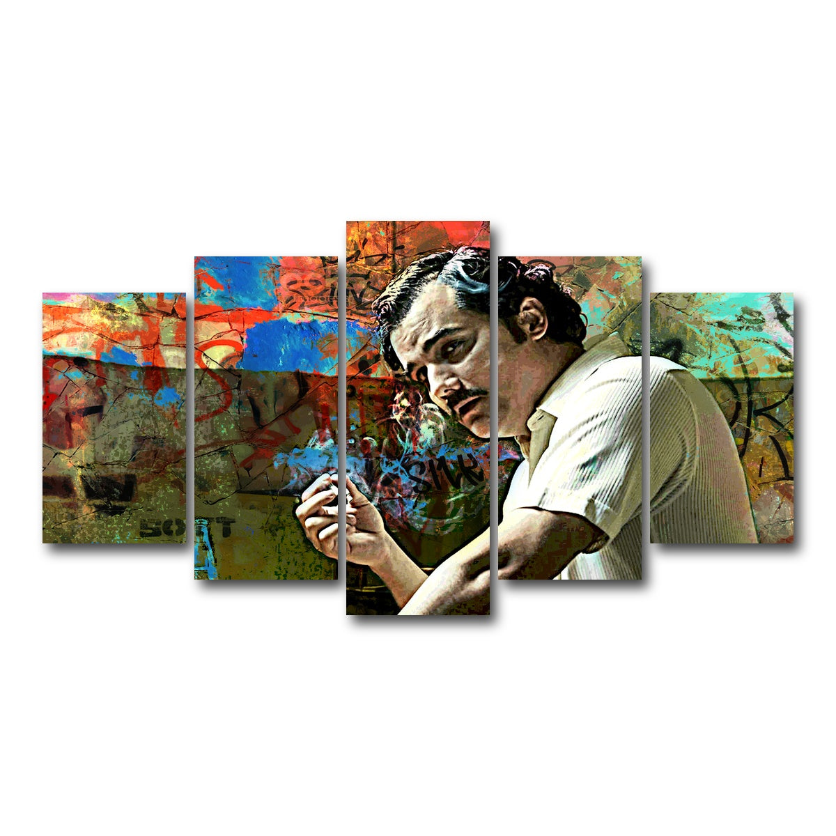 AUTO-MOCKUP WHITE | Narcos Escobar | 5 Piece | Gallery Wrap Canvas | group=5_normal