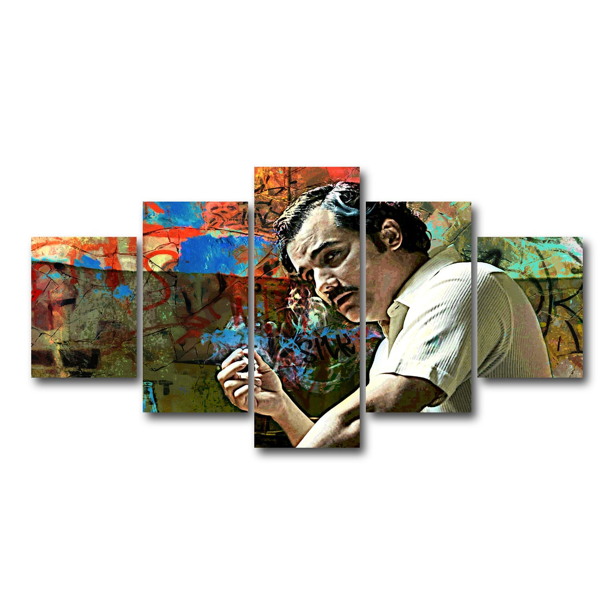 AUTO-MOCKUP WHITE | Narcos Escobar | 5 Piece | Gallery Wrap Canvas | group=5_short