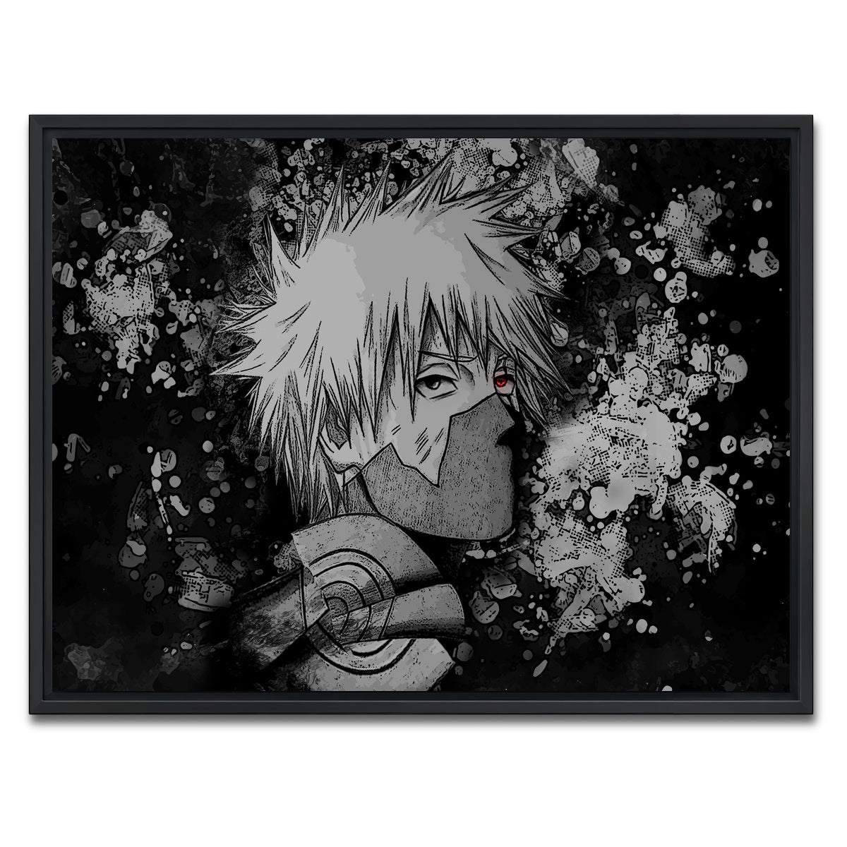 AUTO-MOCKUP WHITE | Naruto Kakashi | 1 Piece | Black Framed Canvas | group=4x3